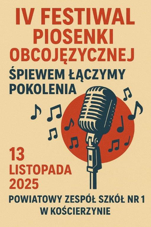 Młodzież zaśpiewa z seniorami. W PZS nr 1 w Kościerzynie odbędzie się jutro (13.11) 4. Festiwal Piosenki Obcojęzycznej