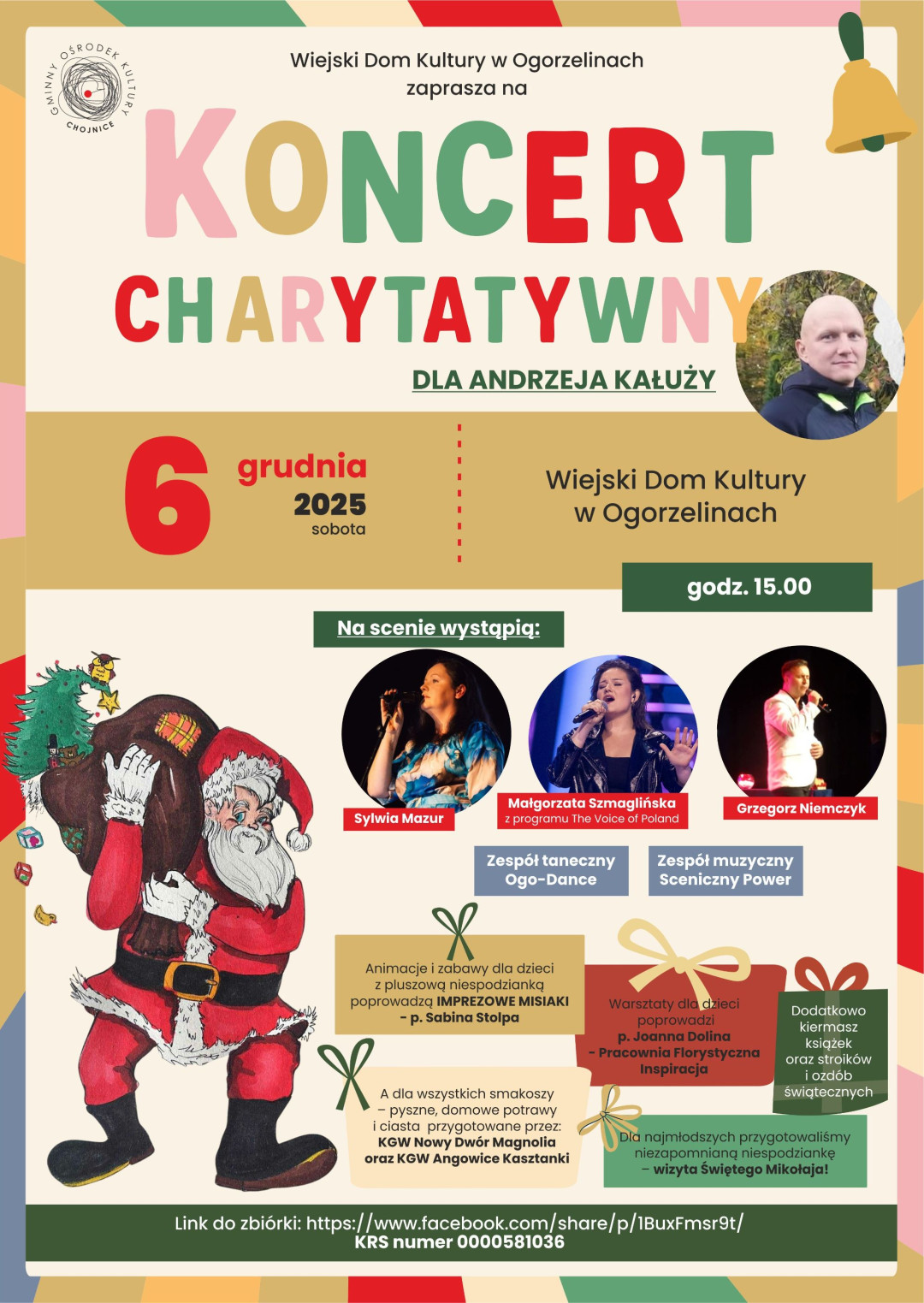 W sobotę w Wiejskim Domu Kultury w Ogorzelinach koncert charytatywny