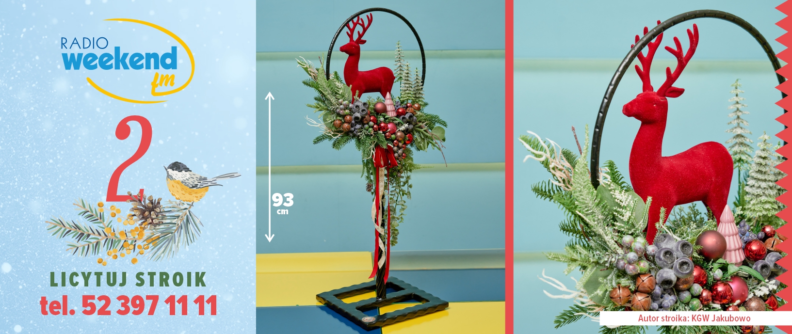 Już w czwartek 18 grudnia Radiowa Aukcja Świątecznych Stroików w Weekend FM. Zobacz tegoroczne stroiki