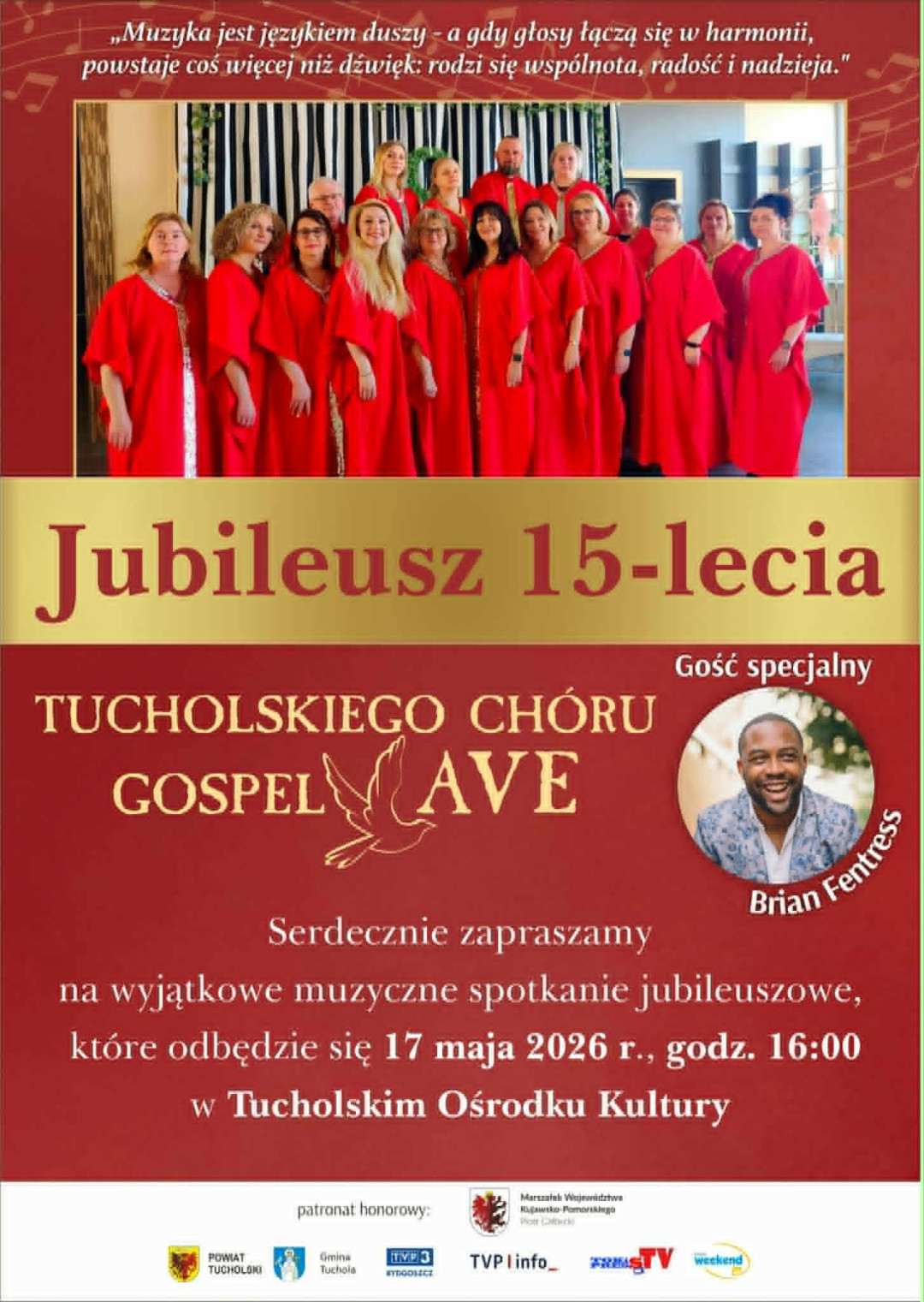 Tucholski Chór Gospel AVE świętuje 15-lecie. Będą wspomnienia, koncert i jubileuszowy tort (ROZMOWA, WIDEO)